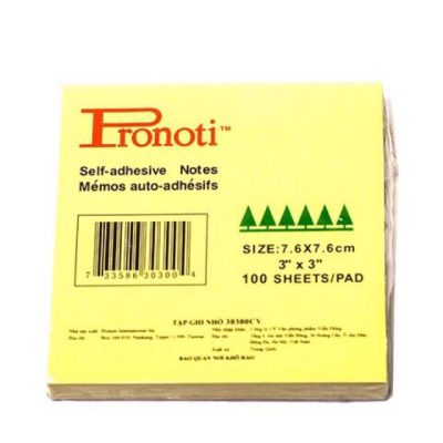 Giấy Note Vàng 3×3 Pronoti 7.6 x 7.6cm